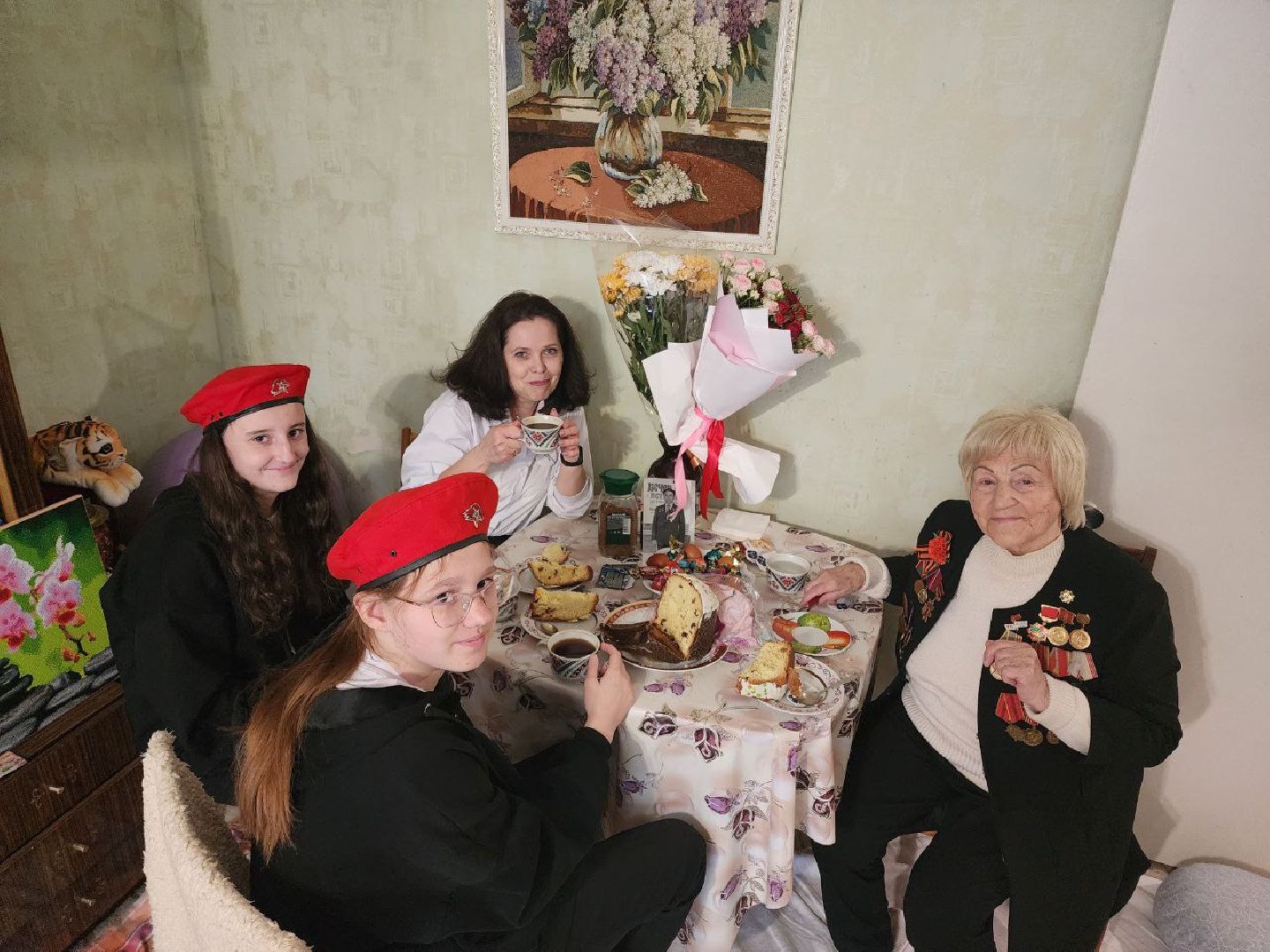 чехов, день победы, ветеран вов, школьники, поздравления, 9 мая, великая отечественная война,