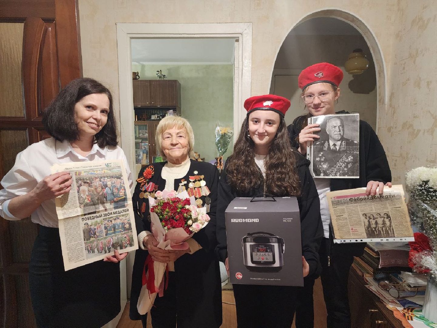 чехов, день победы, ветеран вов, школьники, поздравления, 9 мая, великая отечественная война,