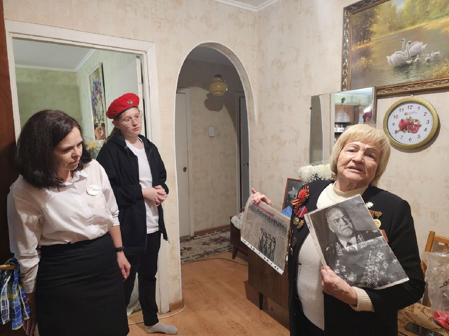 чехов, день победы, ветеран вов, школьники, поздравления, 9 мая, великая отечественная война,