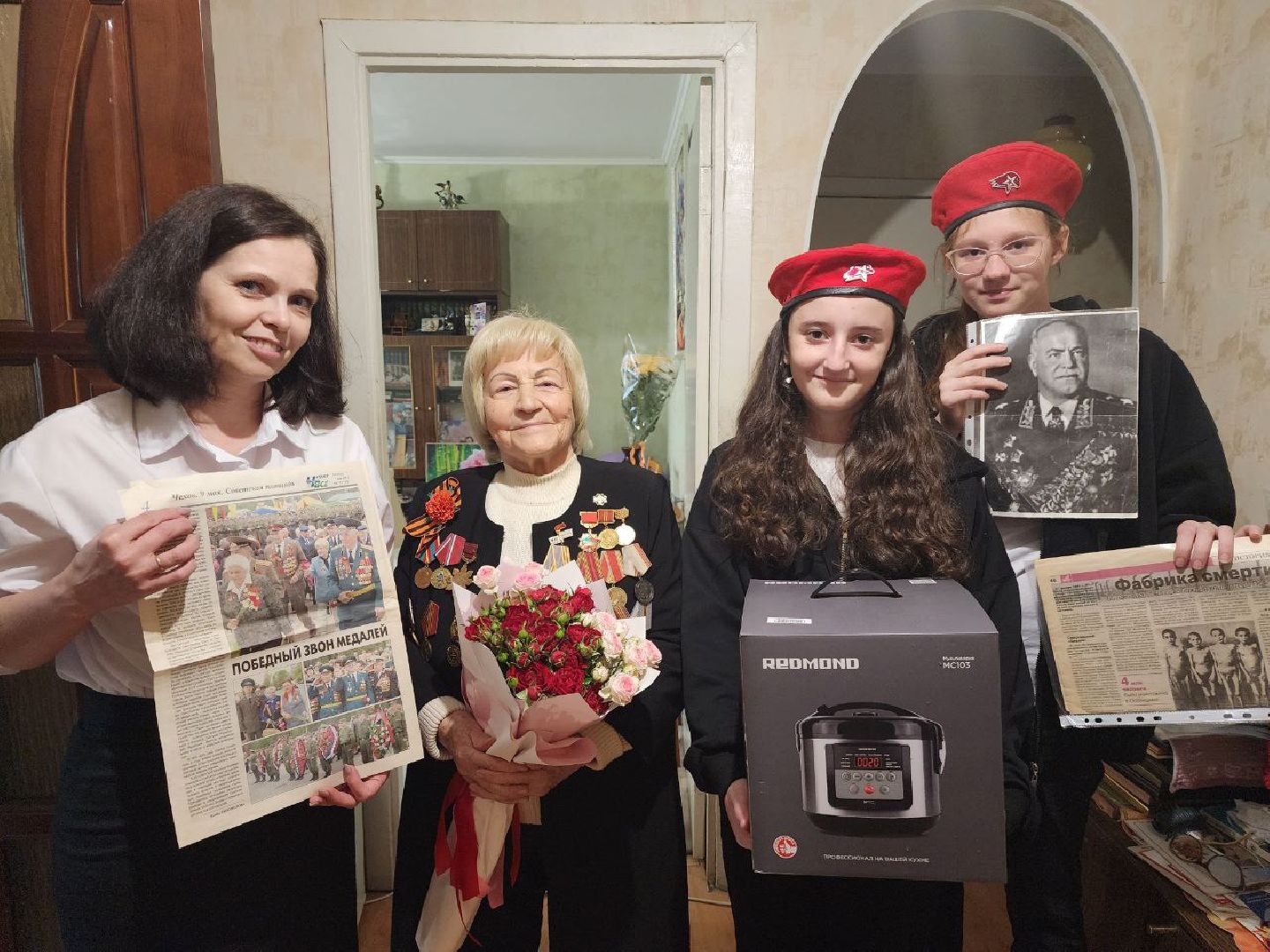 чехов, день победы, ветеран вов, школьники, поздравления, 9 мая, великая отечественная война,