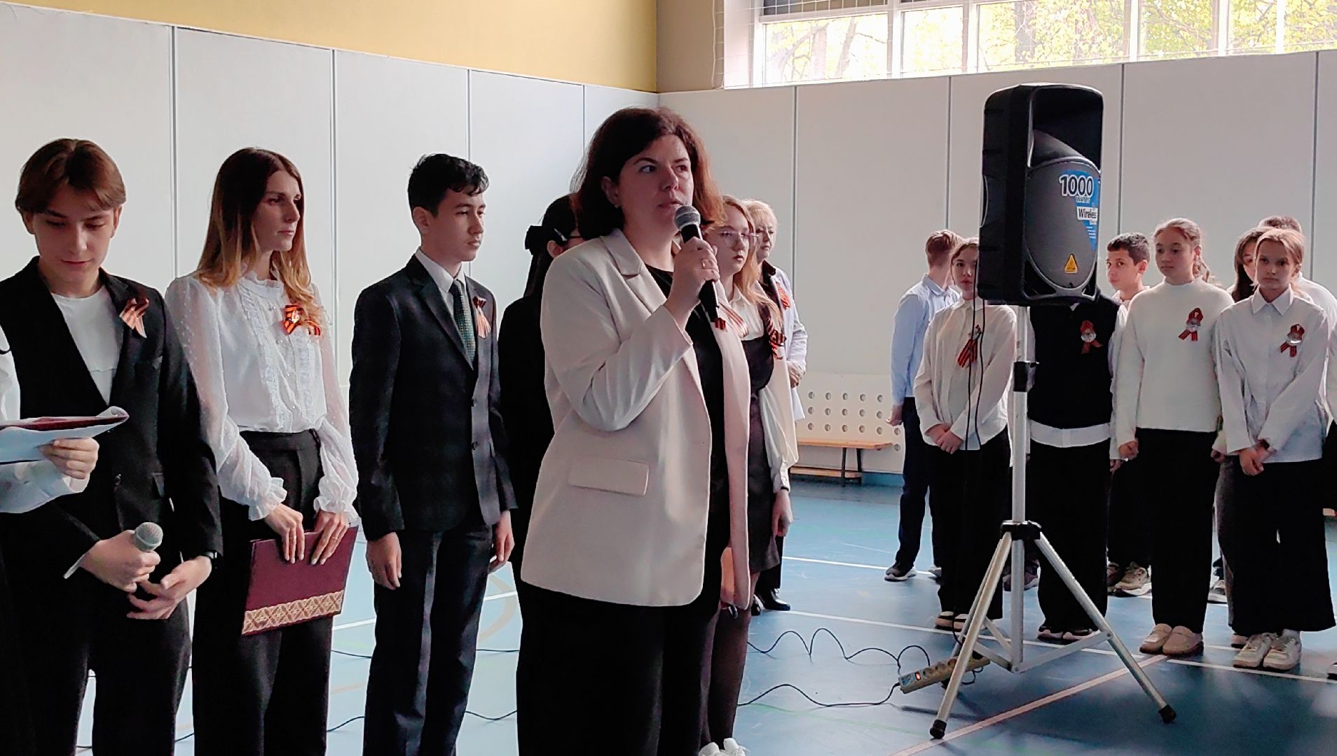 День Победы, мемориал, возложение цветов, торжественная линейка,