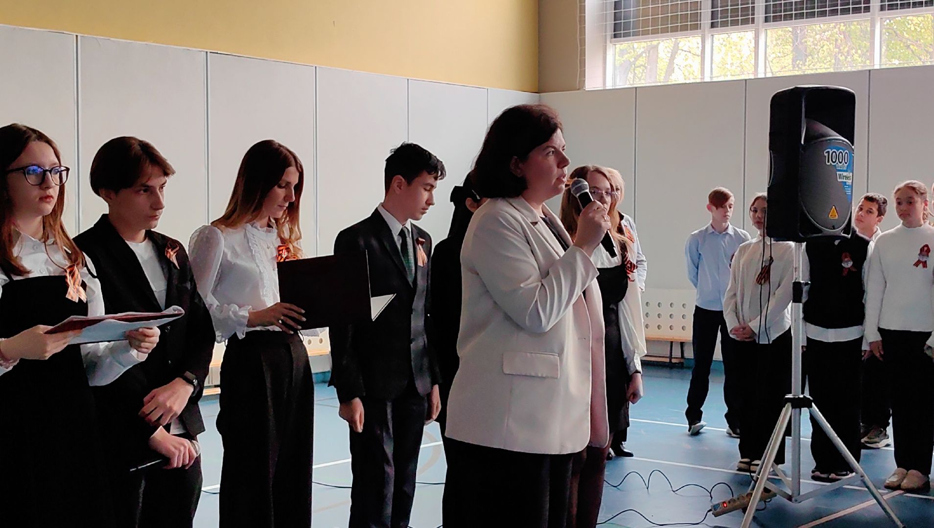 День Победы, мемориал, возложение цветов, торжественная линейка,