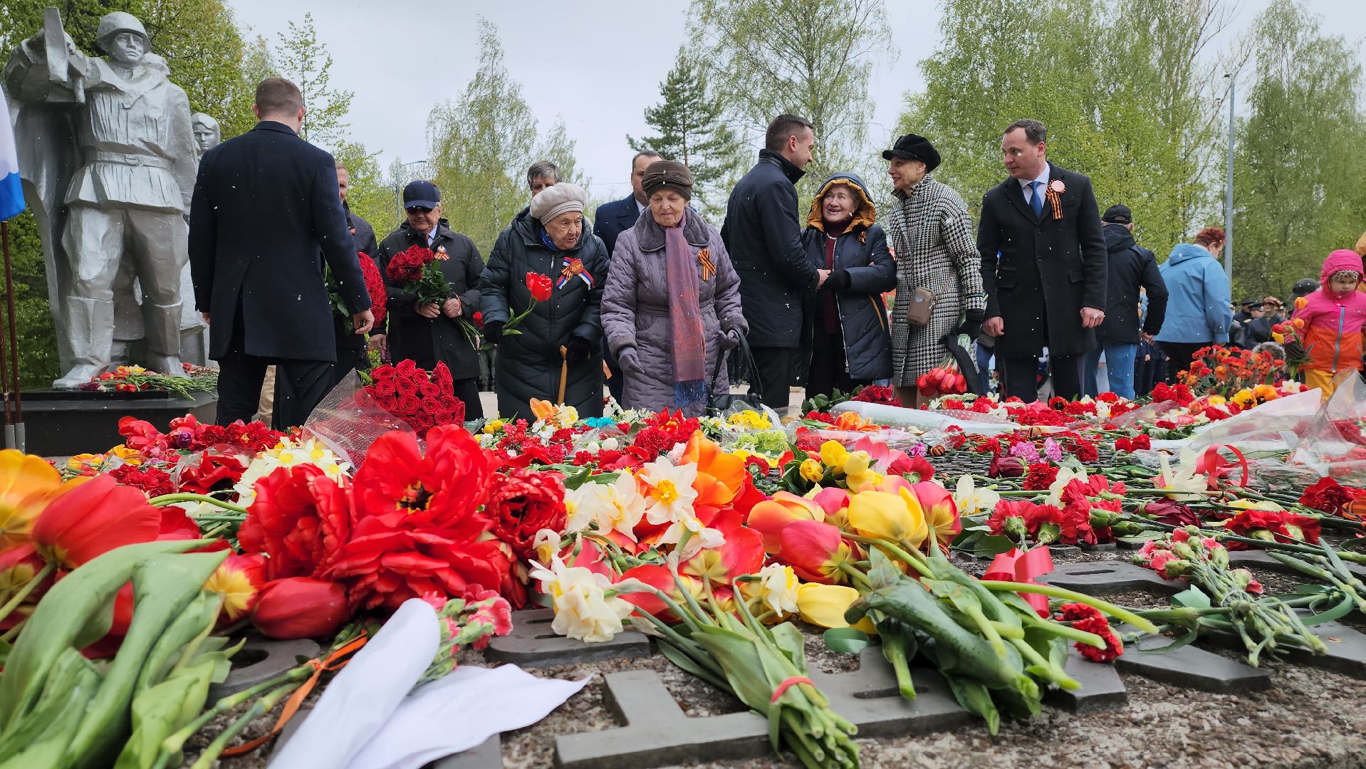 Дубна, День Победы, Возложение цветов, Парк Авиастроителей,