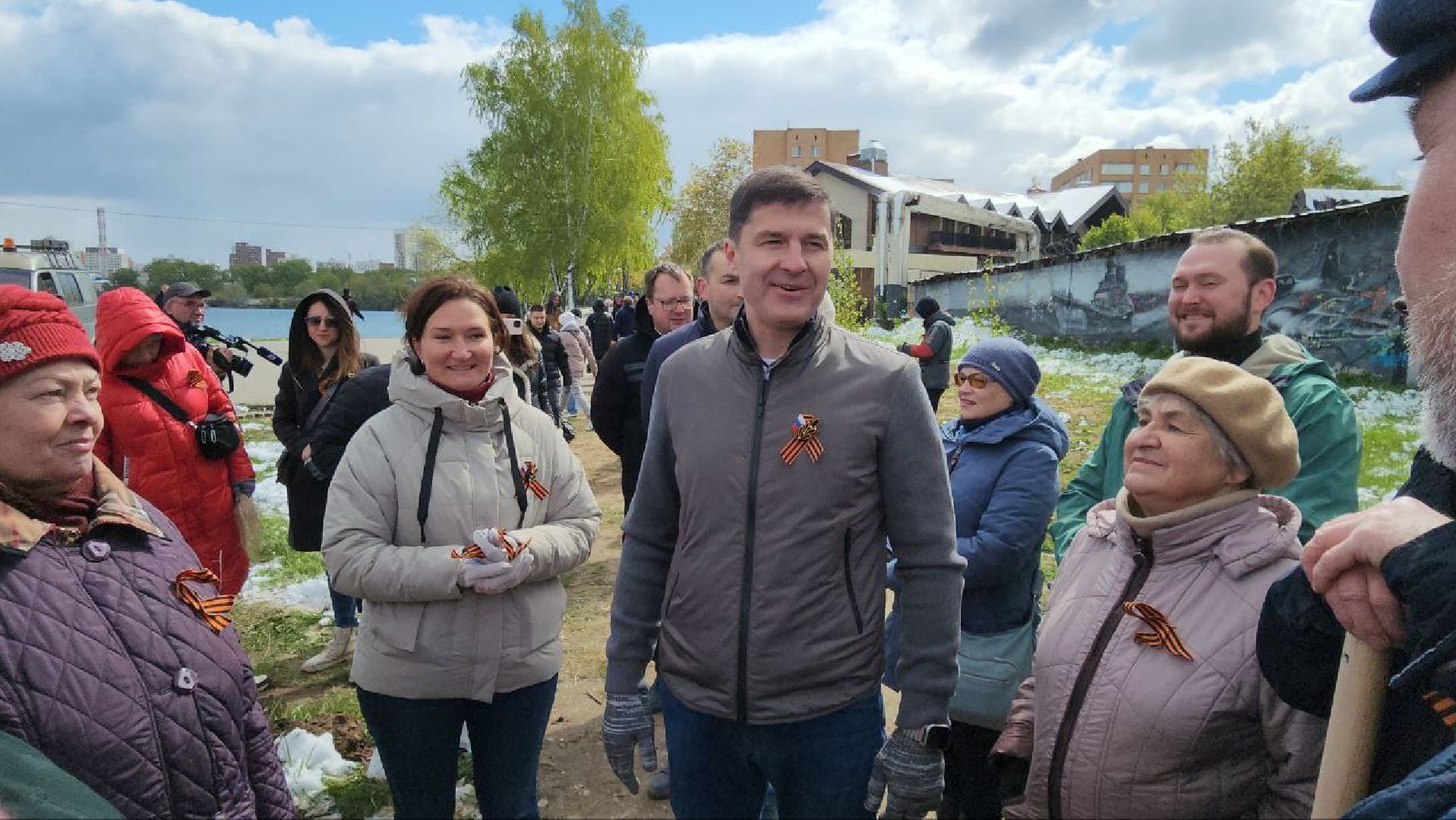 люберцы, парк победы, посадка деревьев, глава городского округа люберцы владимир волков,