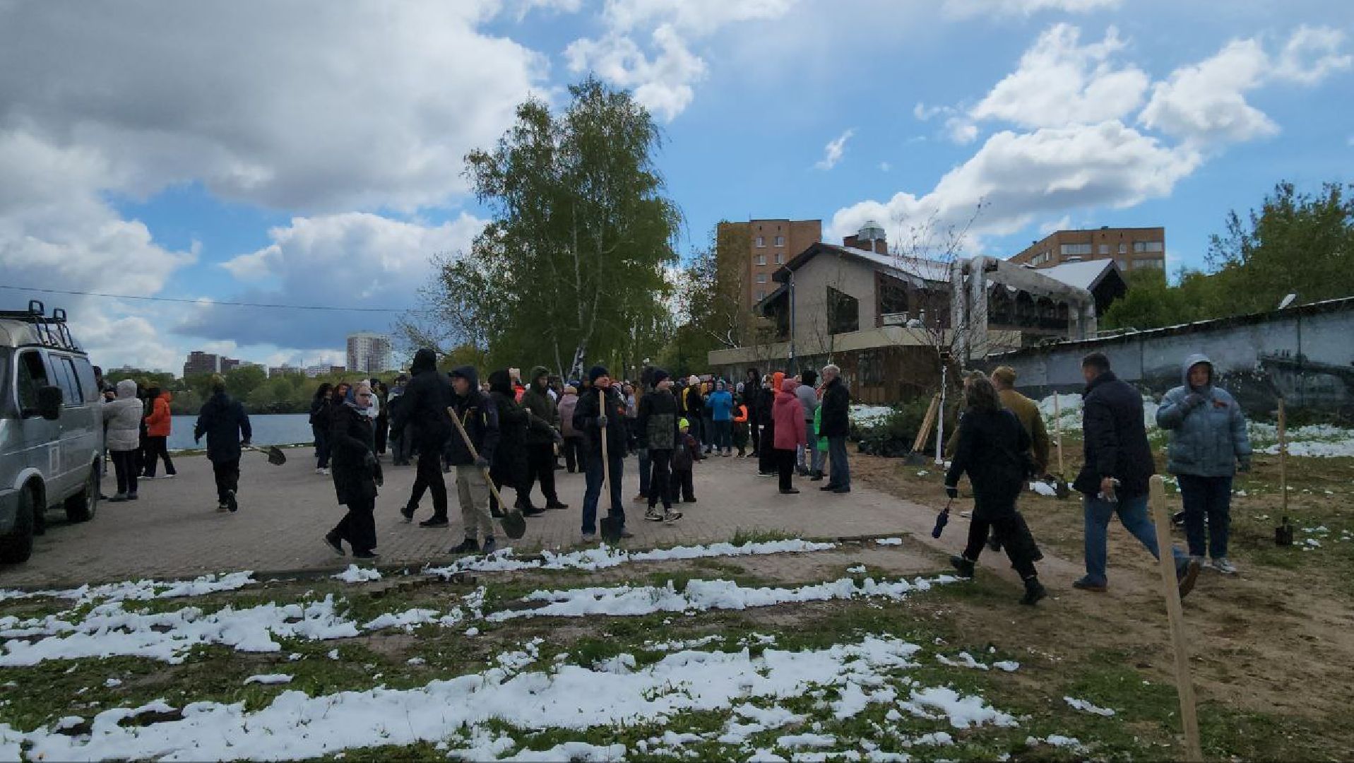люберцы, парк победы, посадка деревьев, глава городского округа люберцы владимир волков,