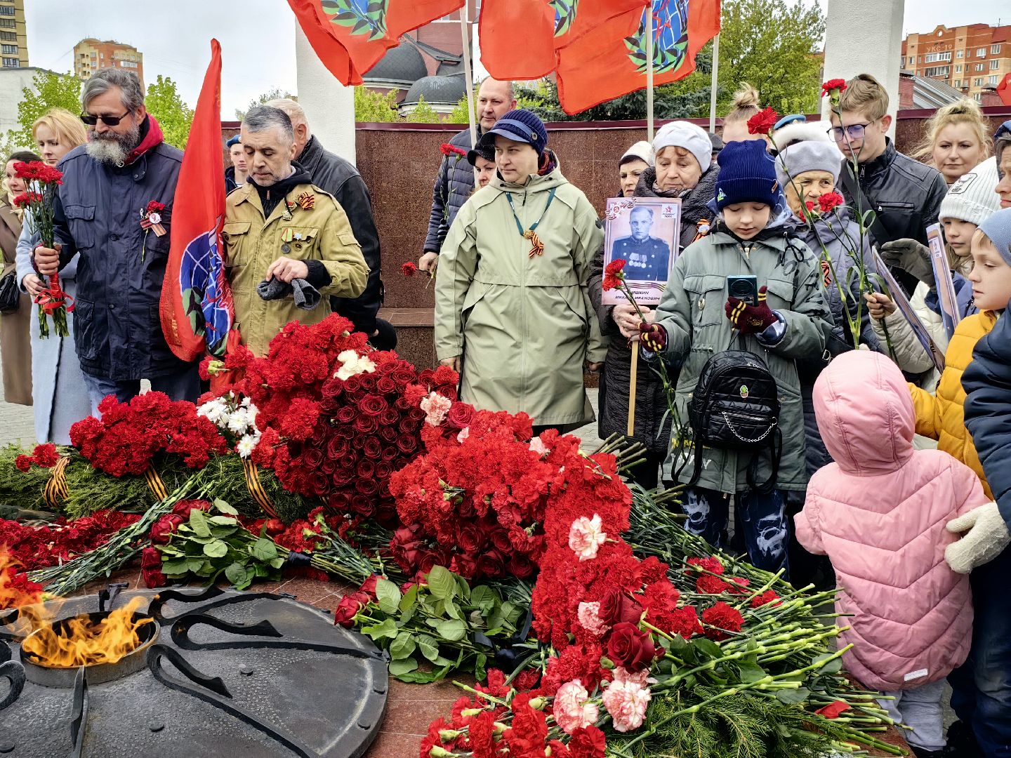 День Победы, Мемориал, Аллея памяти, Возложение цветов, 9 Мая,