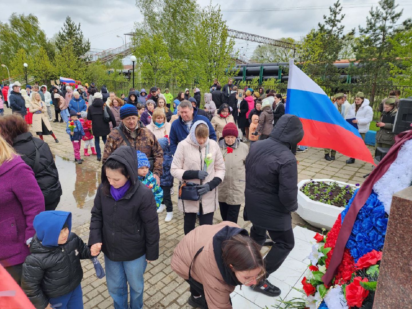 чехов, день победы, школьники, возложение цветов, ветераны, 9 мая, великая отечественная война,