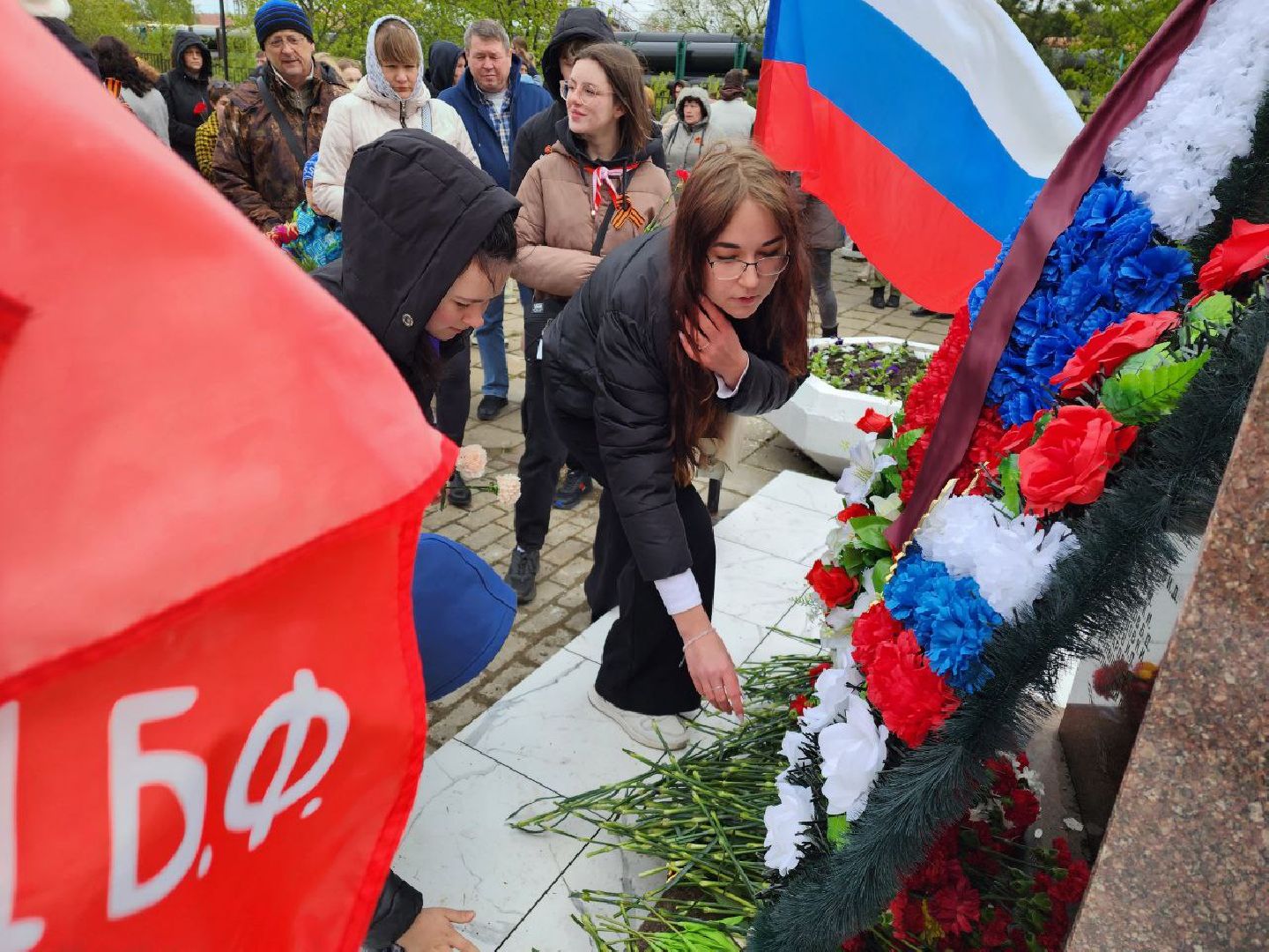чехов, день победы, школьники, возложение цветов, ветераны, 9 мая, великая отечественная война,