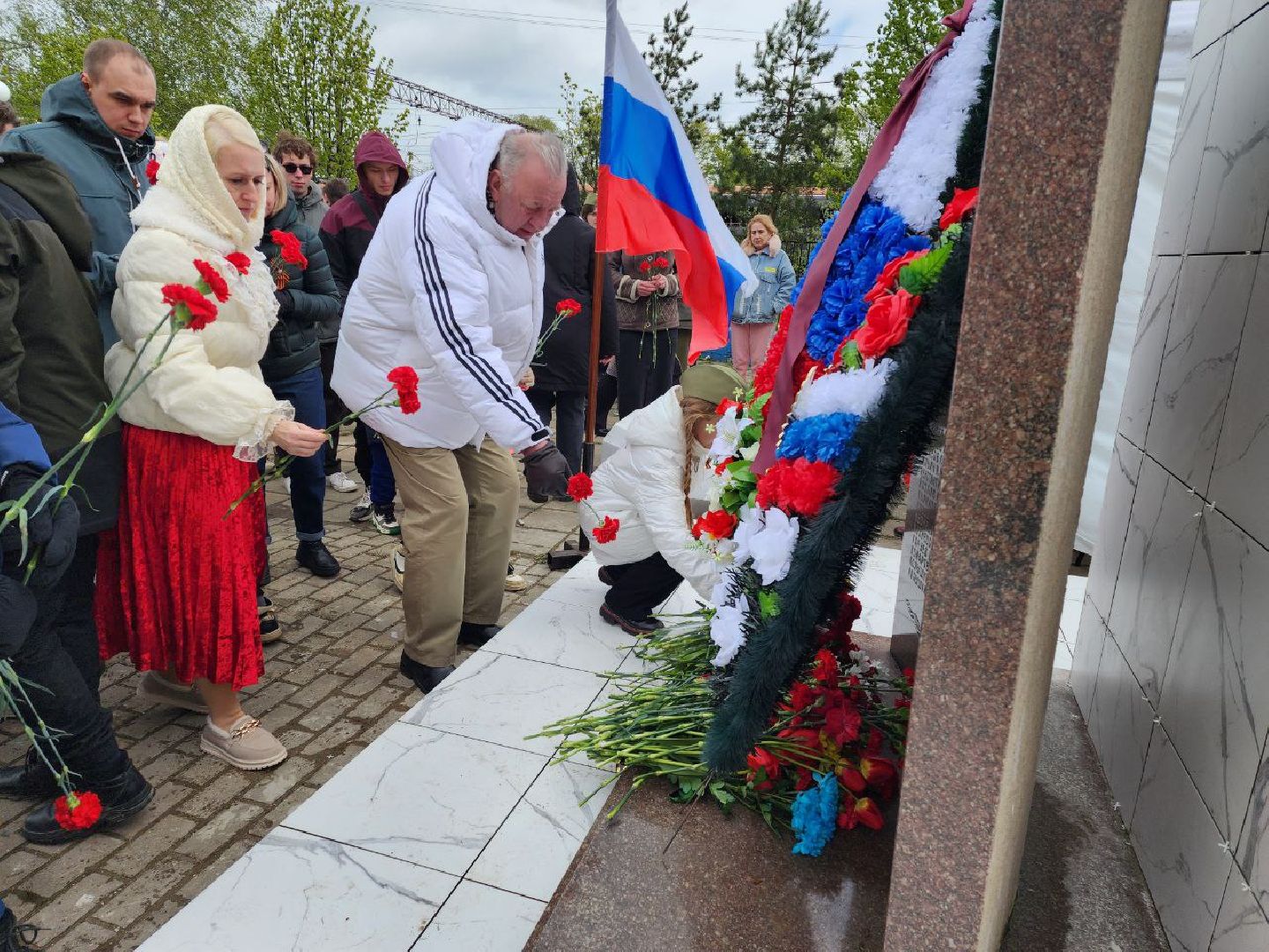 чехов, день победы, школьники, возложение цветов, ветераны, 9 мая, великая отечественная война,