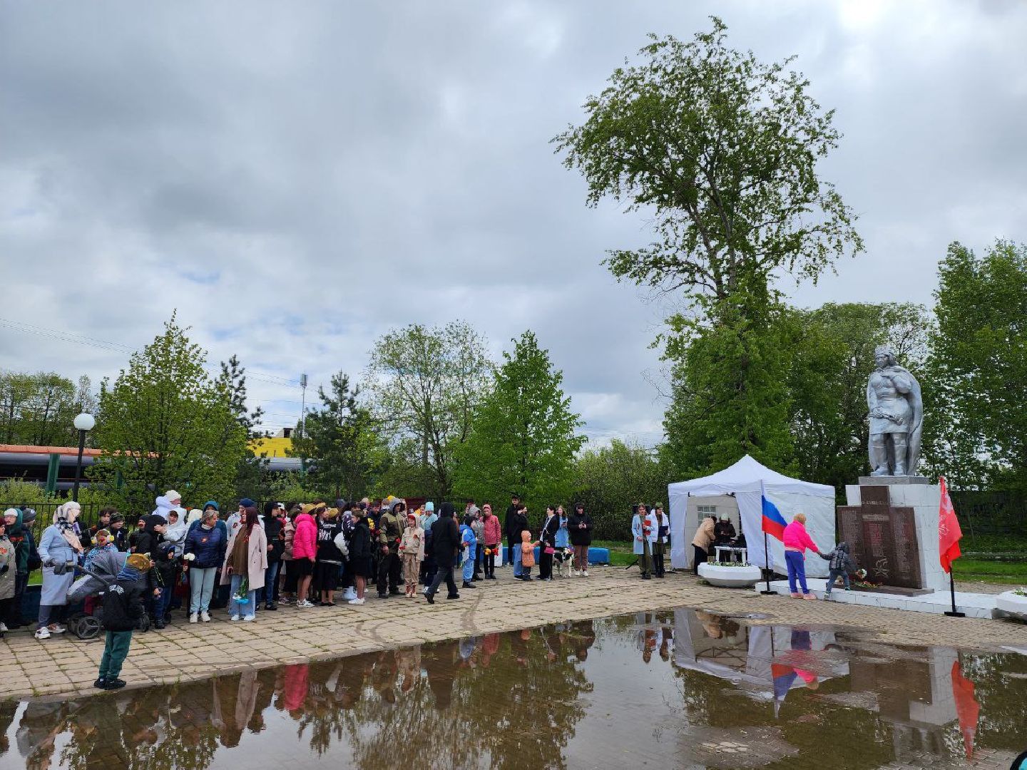 чехов, день победы, школьники, возложение цветов, ветераны, 9 мая, великая отечественная война,