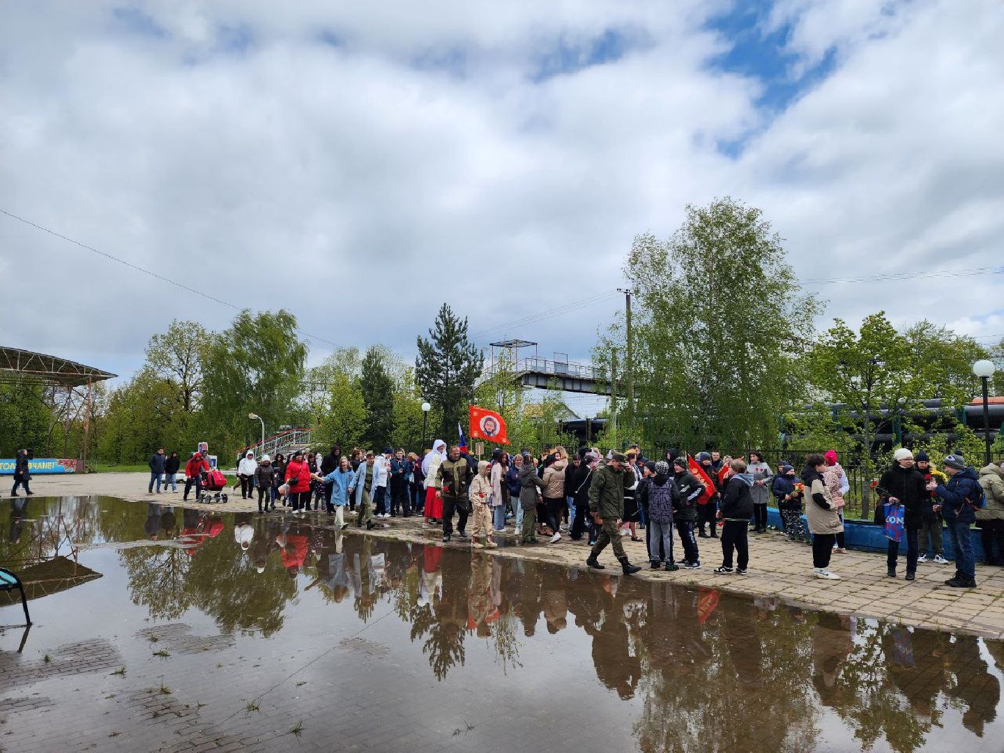 чехов, день победы, школьники, возложение цветов, ветераны, 9 мая, великая отечественная война,