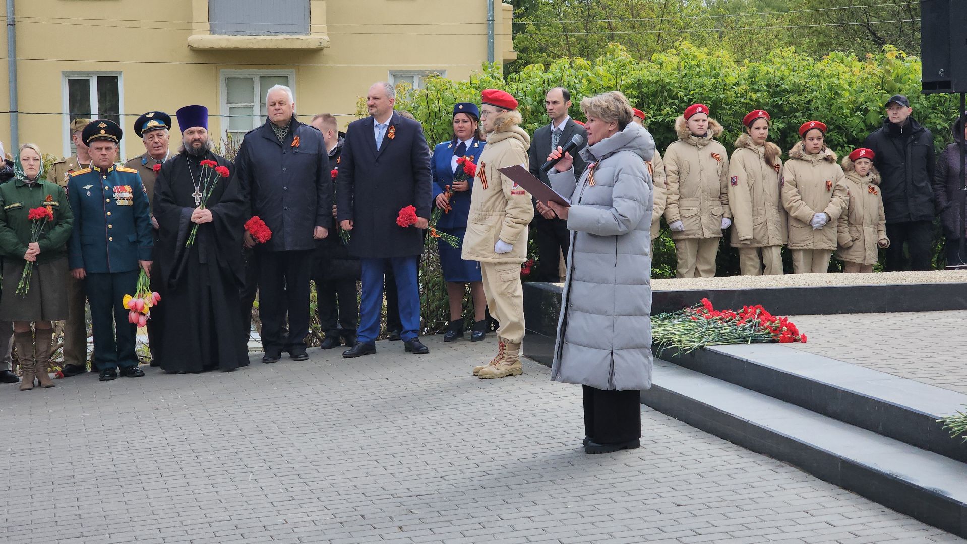 кашира, день победы, 9 мая, аллея славы, митинг, возложение цветов,