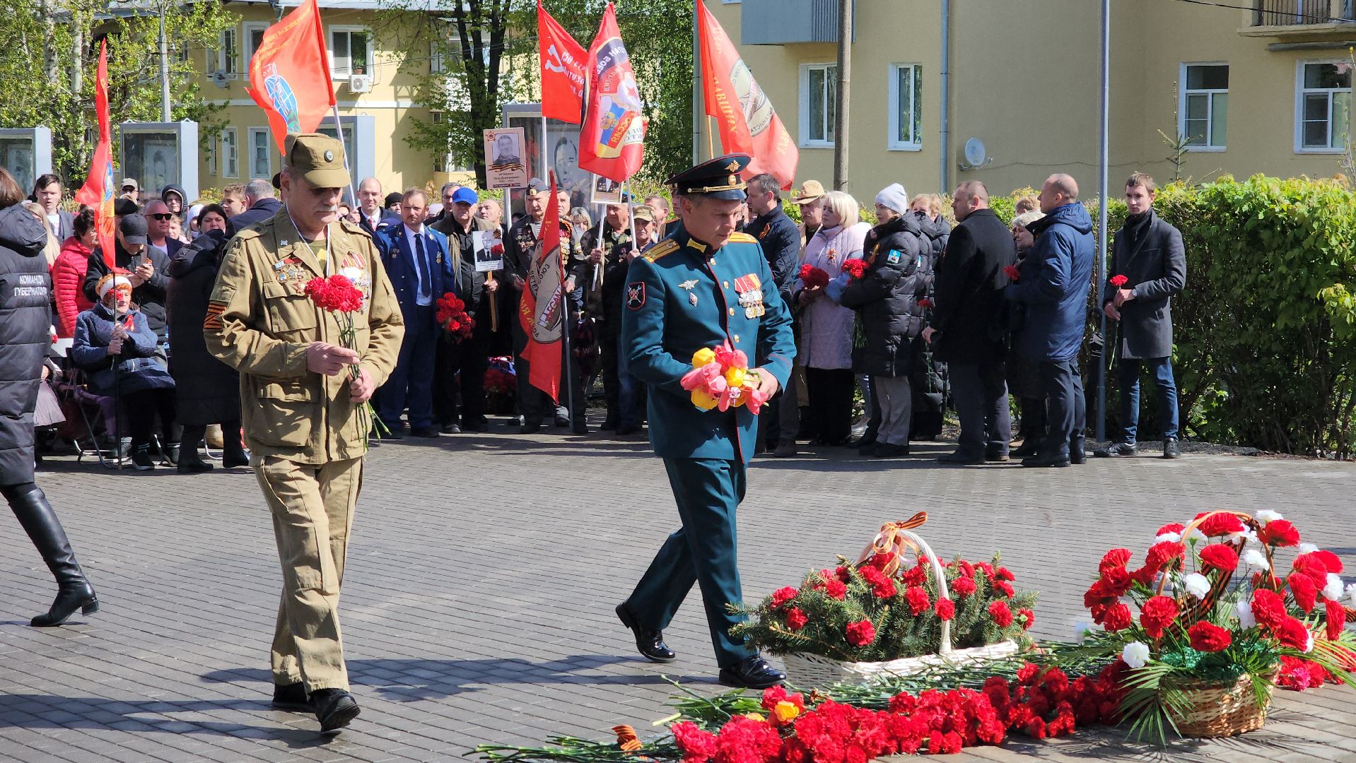 кашира, день победы, 9 мая, аллея славы, митинг, возложение цветов,