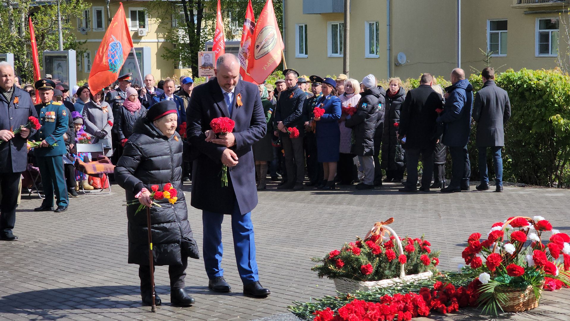 кашира, день победы, 9 мая, аллея славы, митинг, возложение цветов,