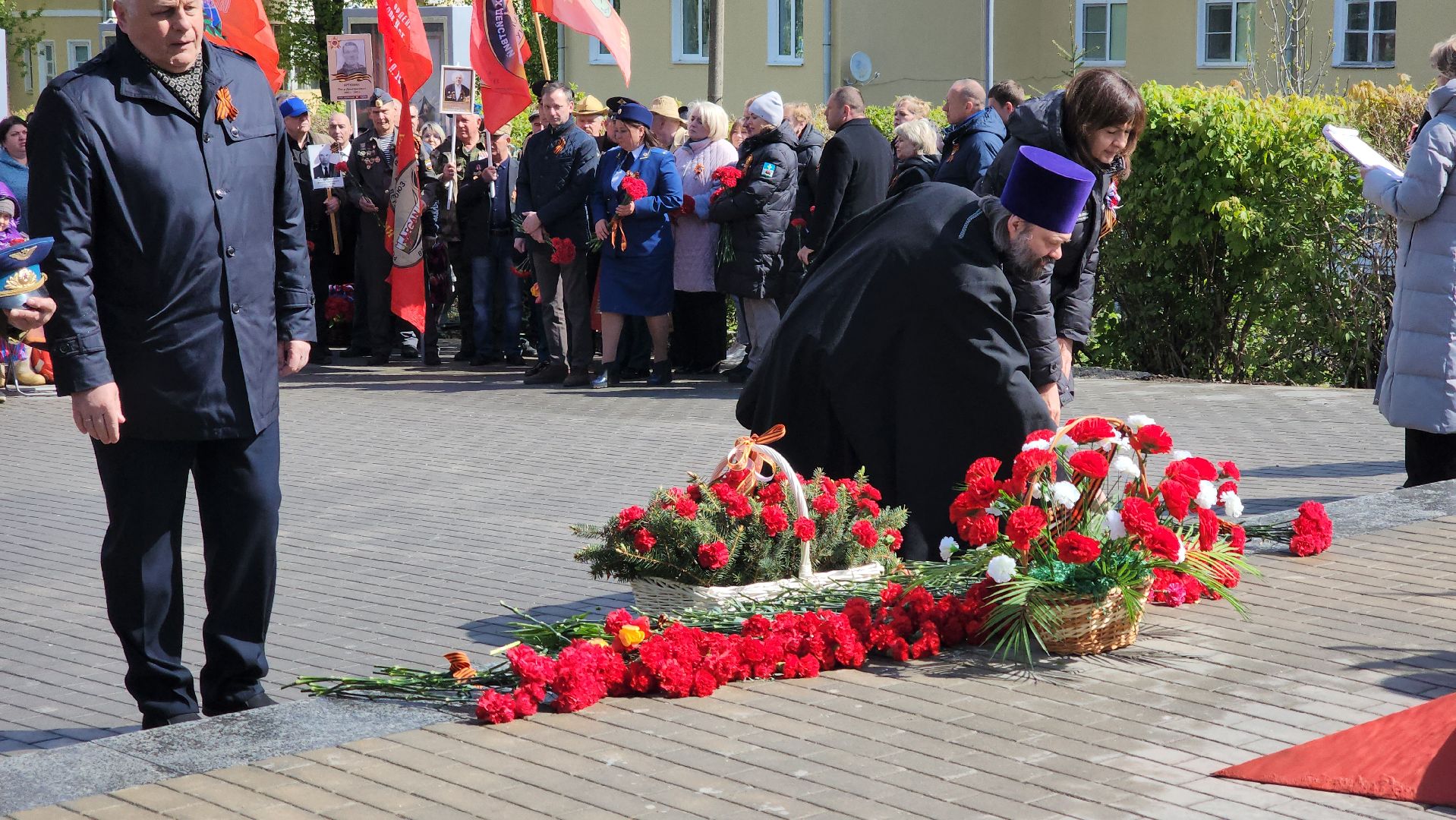 кашира, день победы, 9 мая, аллея славы, митинг, возложение цветов,