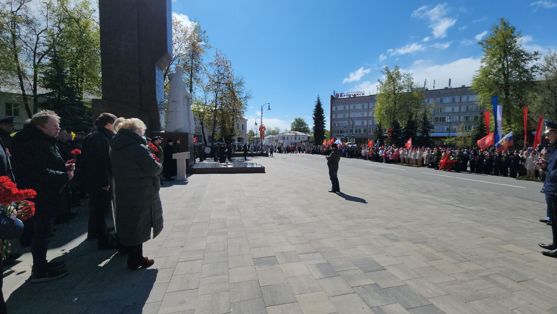 Егорьевск, 9 мая, митинг, вечный огонь, венки, цветы,