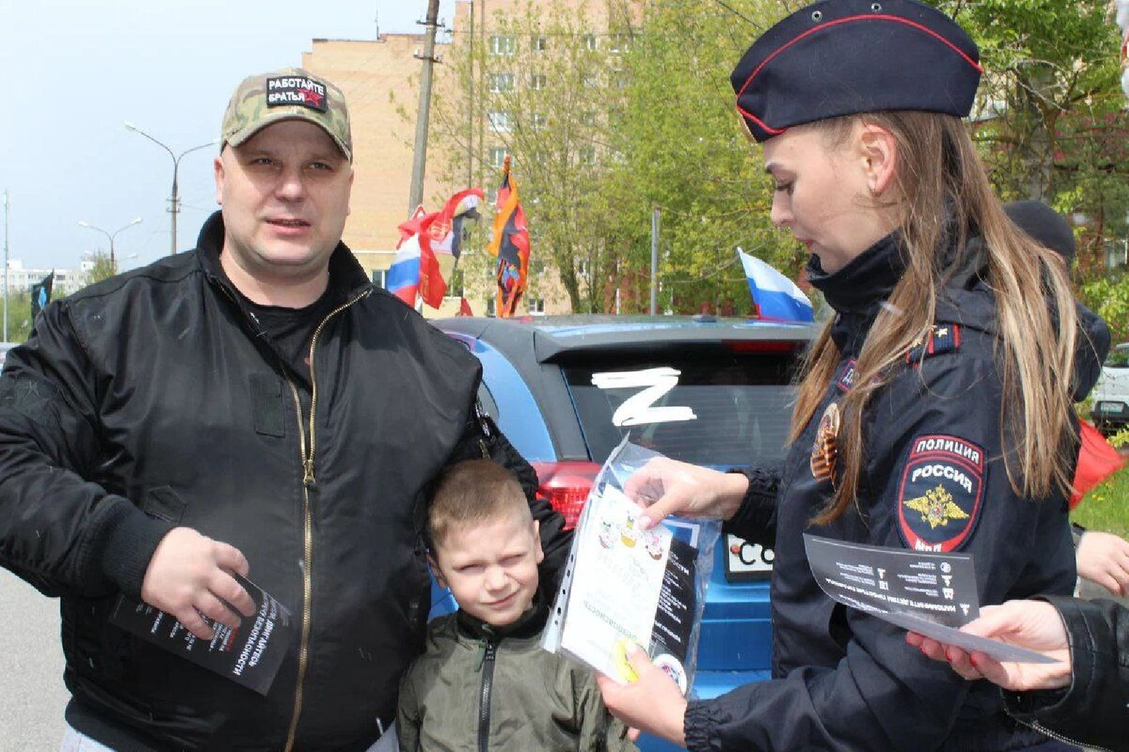 автопробег, день победы, парадный марш, символика,