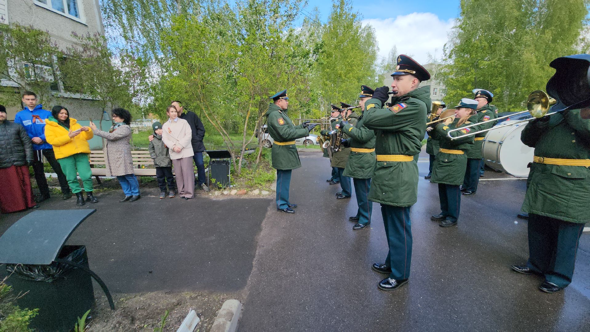 9 мая, егорьевск, ветеран, оркестр, поздравления,