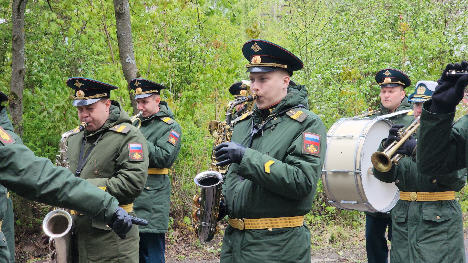 егорьевск, 9 мая, ветеран, поздравление, оркестр,