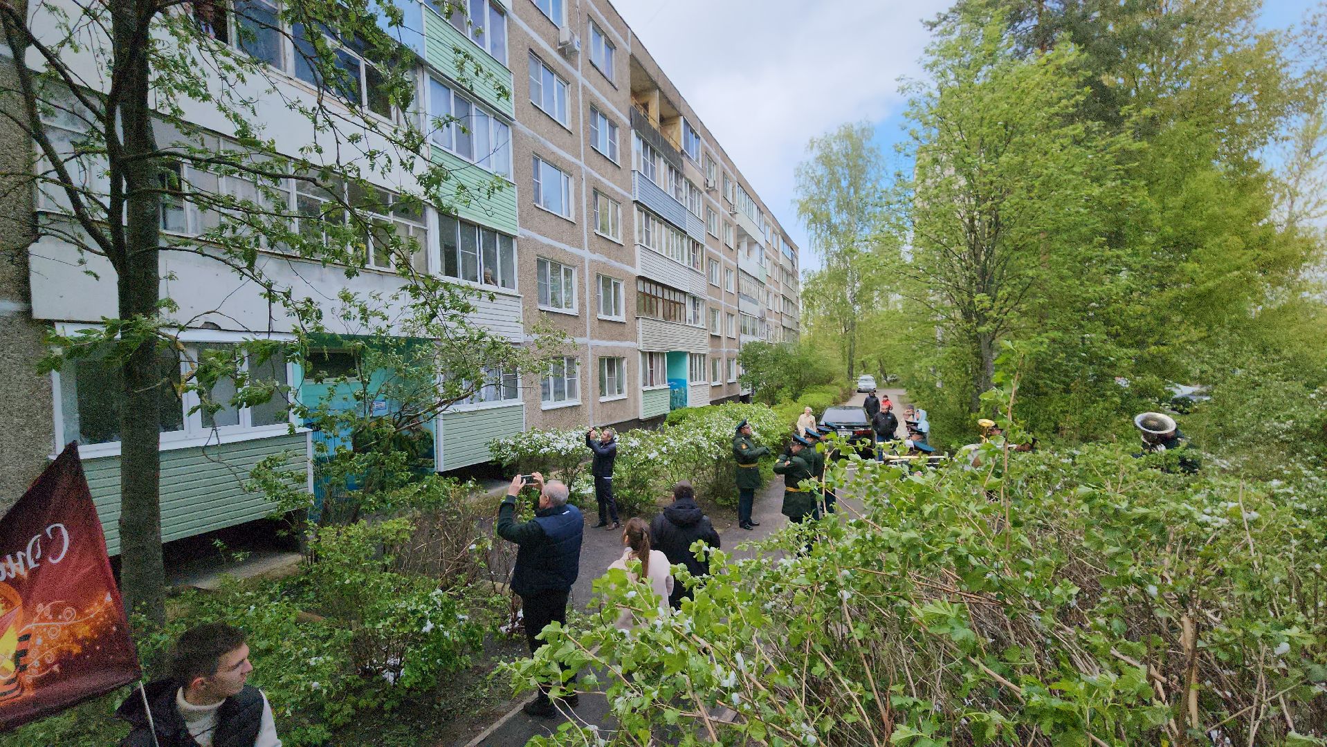 егорьевск, 9 мая, ветеран, поздравление, оркестр,