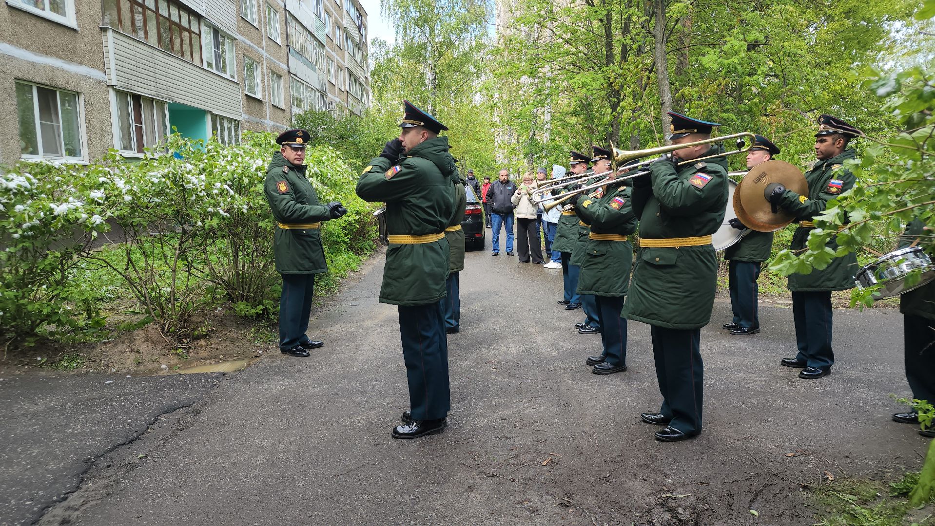 егорьевск, 9 мая, ветеран, поздравление, оркестр,