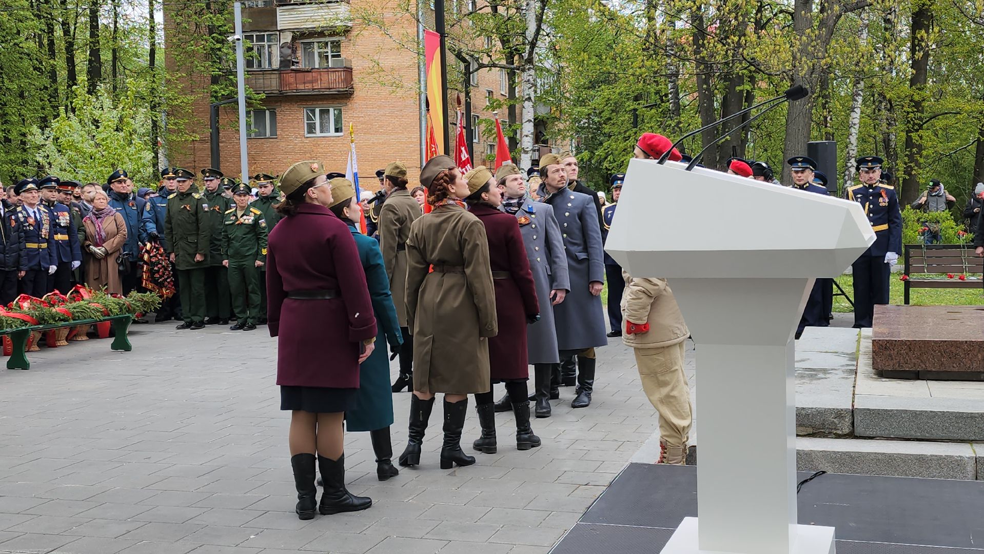 долгопрудный, день победы, 9 мая, Скорбящая мать, митинг, ветераны, владислав юдин,фронтовик, труженики тыла,