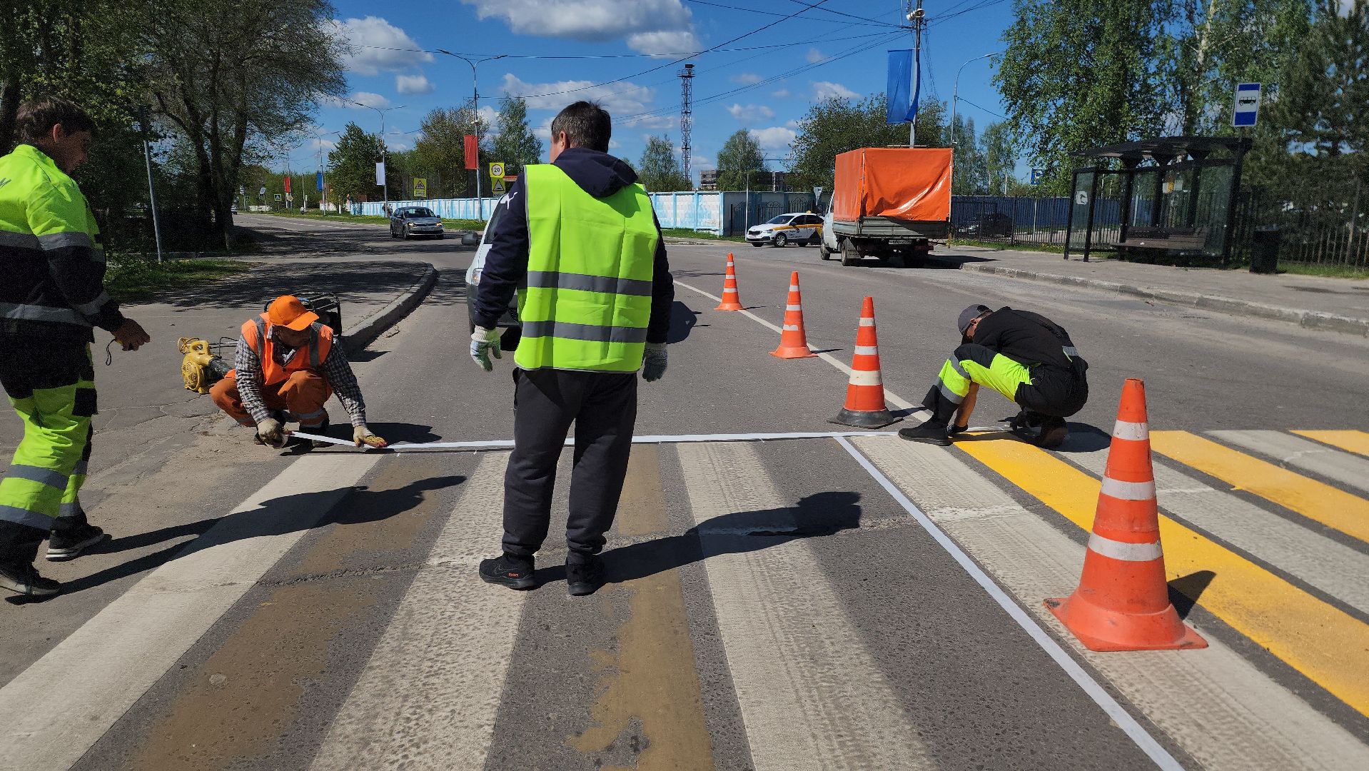 нацпроект, шатура, ремонт дорог, обновление разметки,