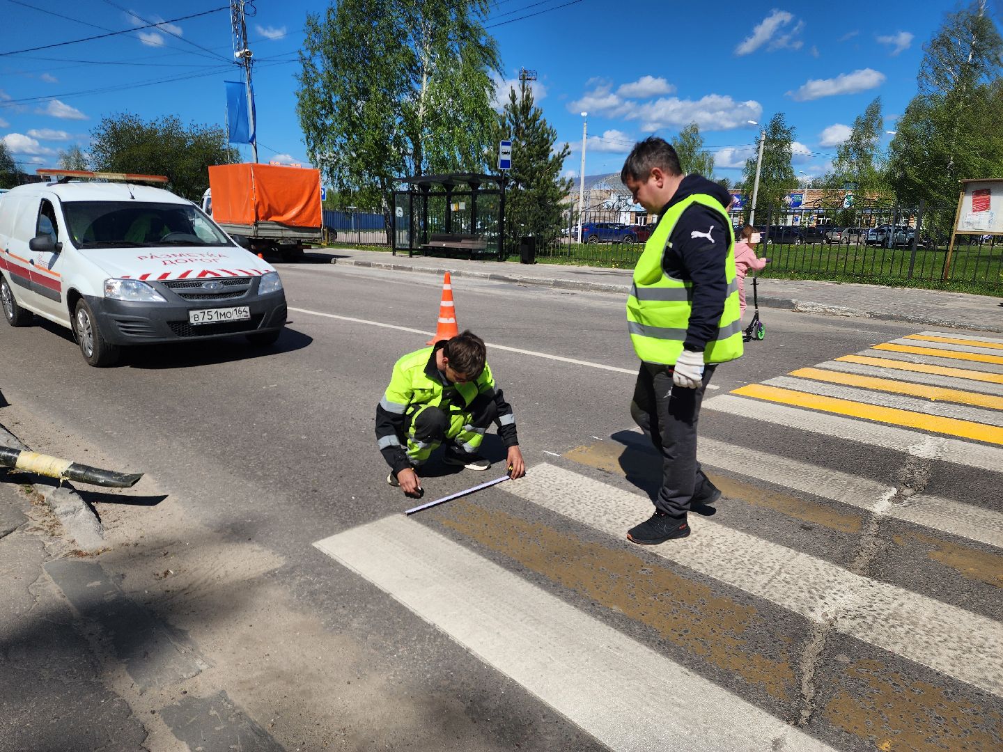 нацпроект, шатура, ремонт дорог, обновление разметки,