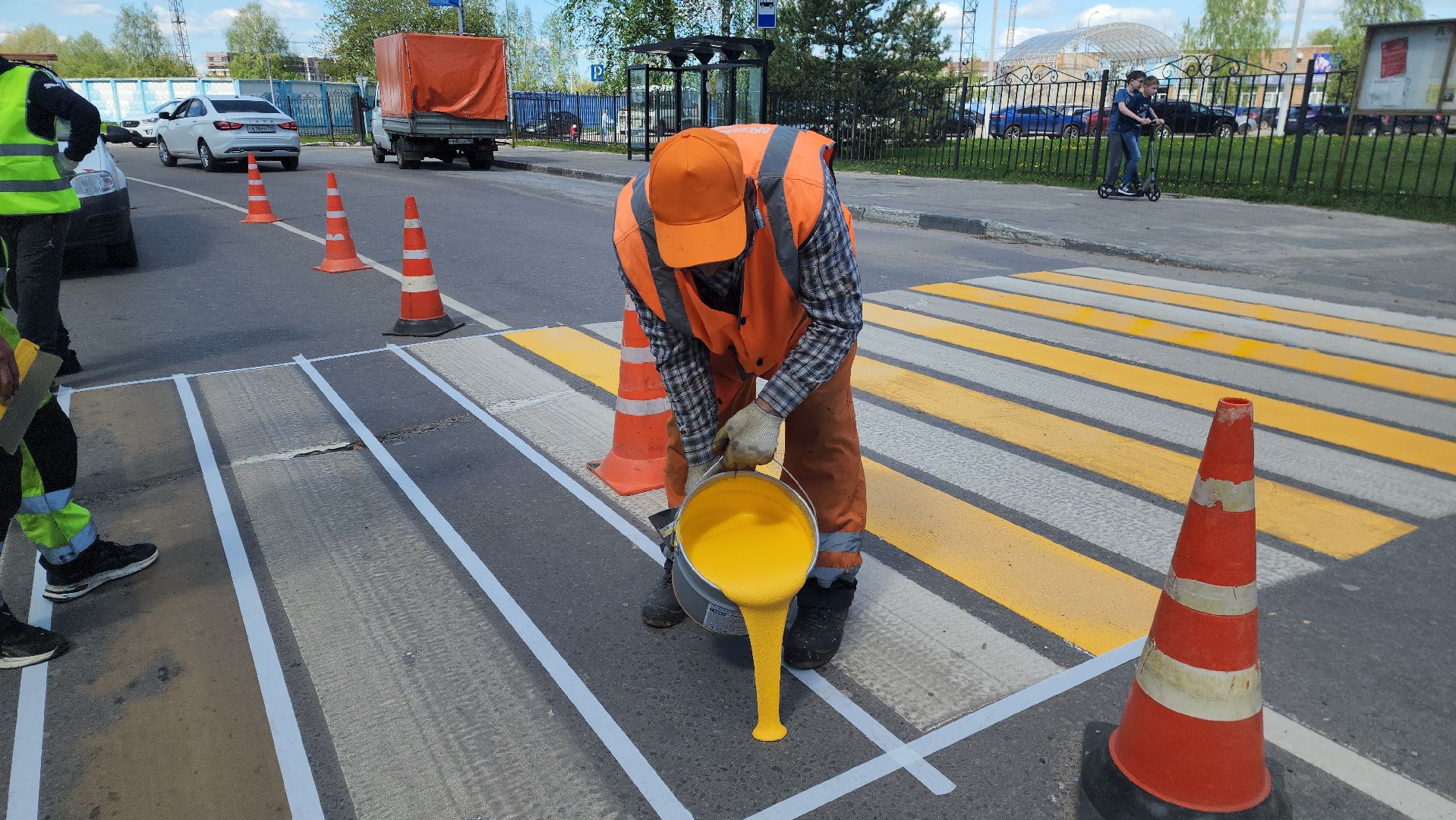 нацпроект, шатура, ремонт дорог, обновление разметки,