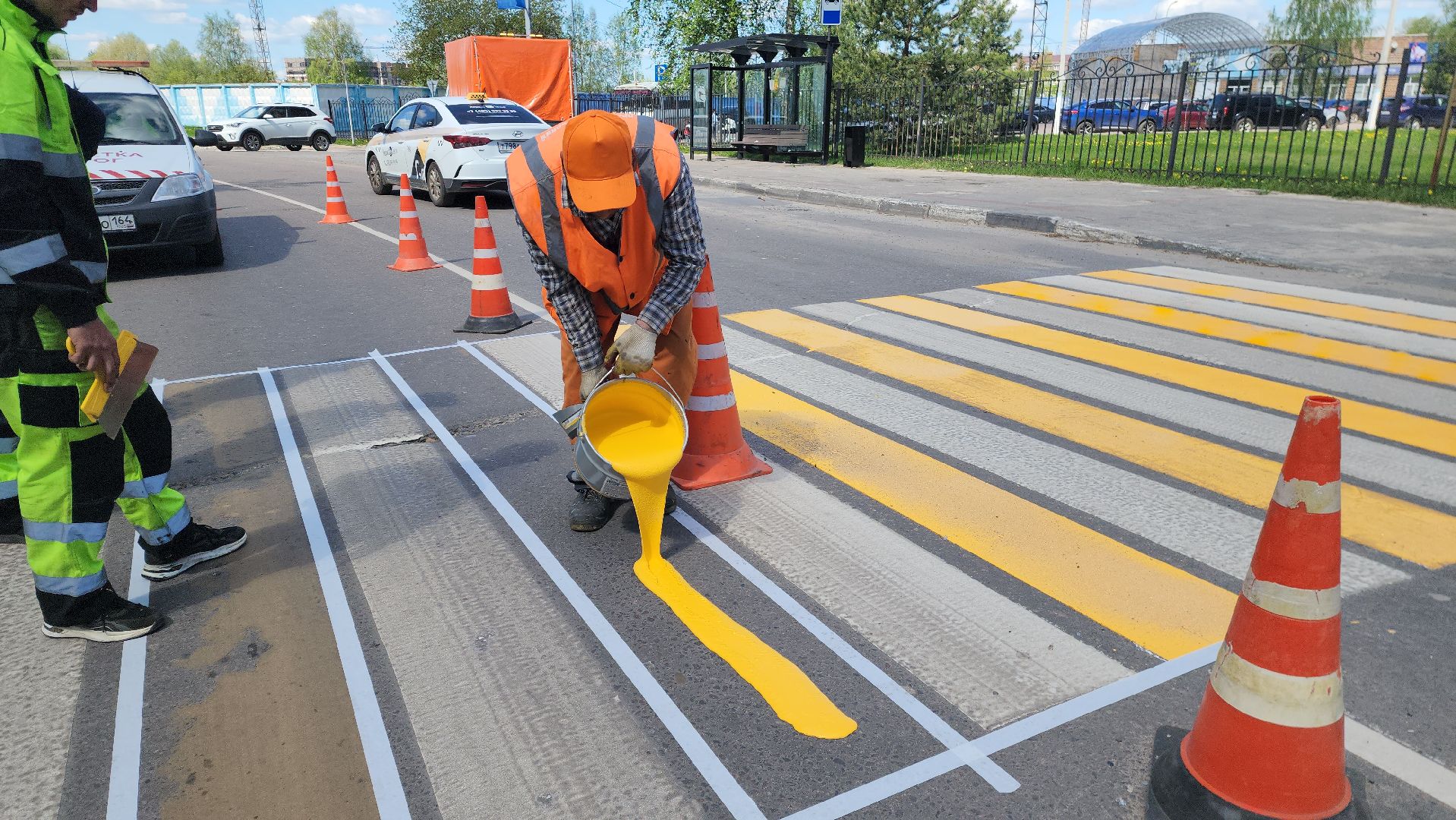 нацпроект, шатура, ремонт дорог, обновление разметки,