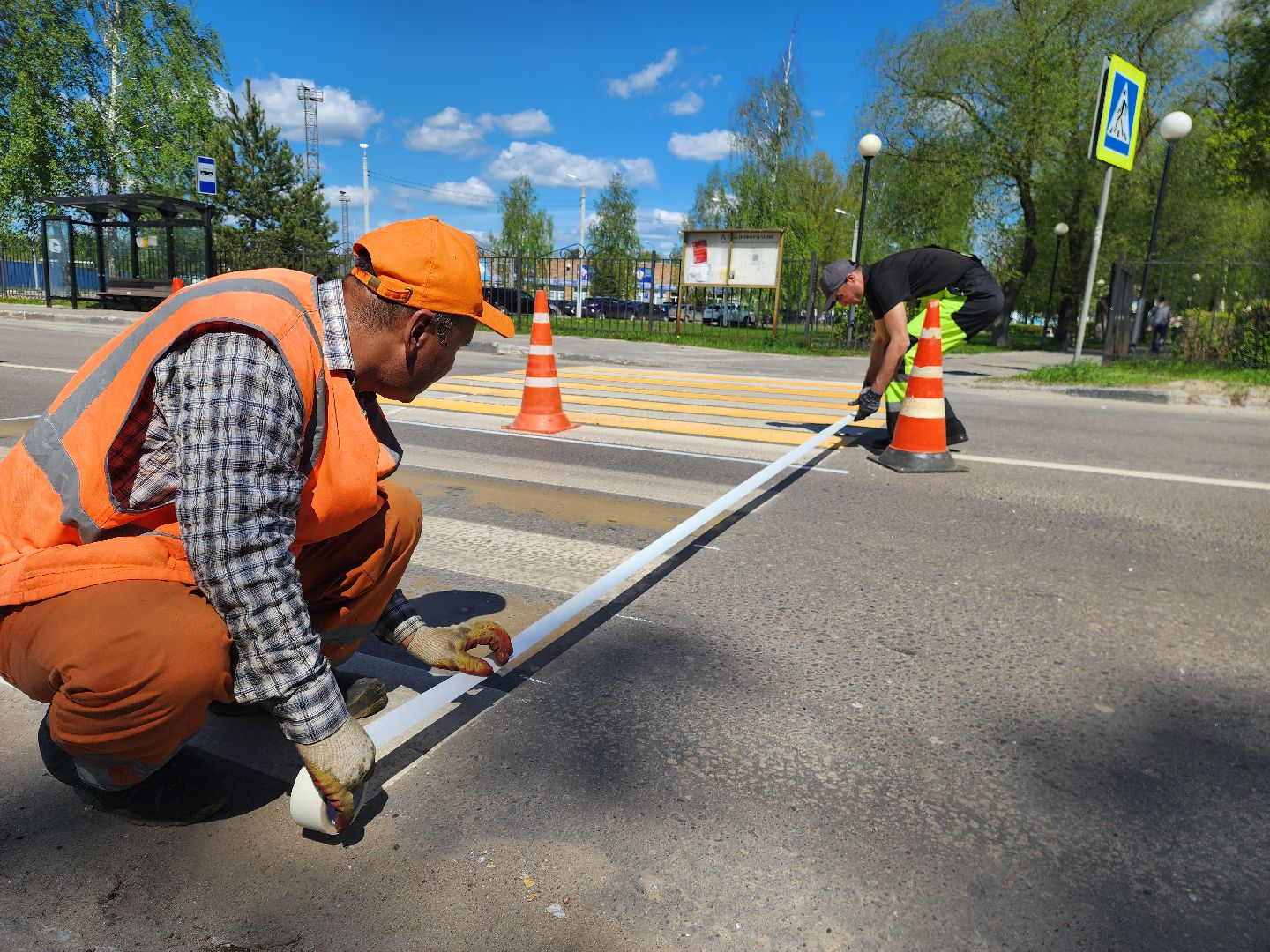нацпроект, шатура, ремонт дорог, обновление разметки,