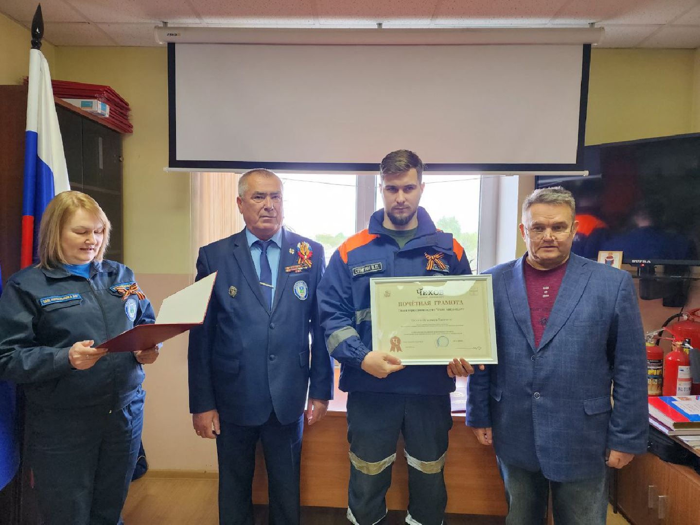 чехов, чеховспас, спасатели, награда, глава администрации, спасение пациента,