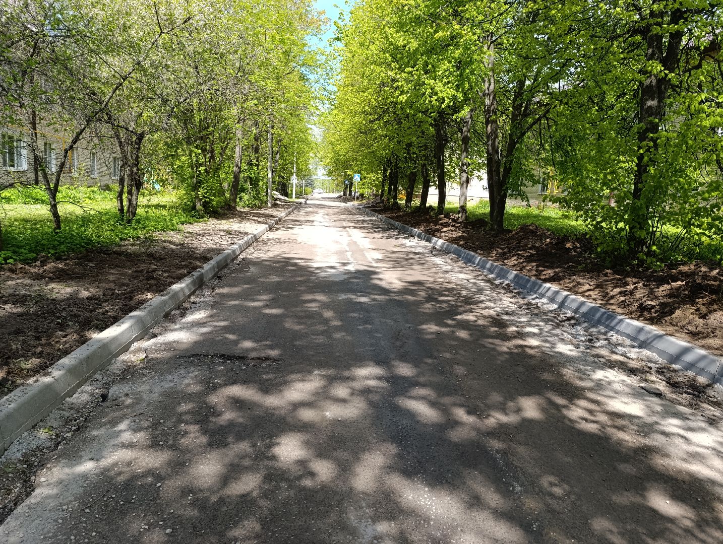 Бронницы, Ремонт дороги, Бордюрный камень, Поселок Горка,