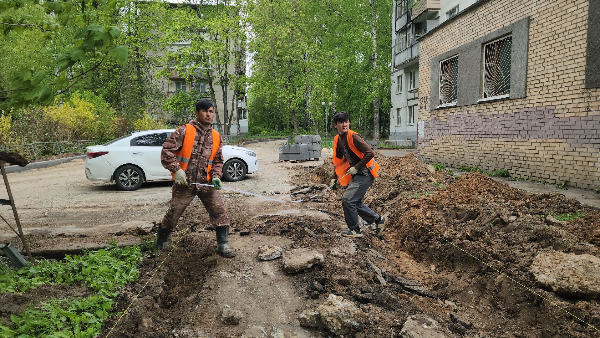 красногорск, ремонт дорог, тротуар,