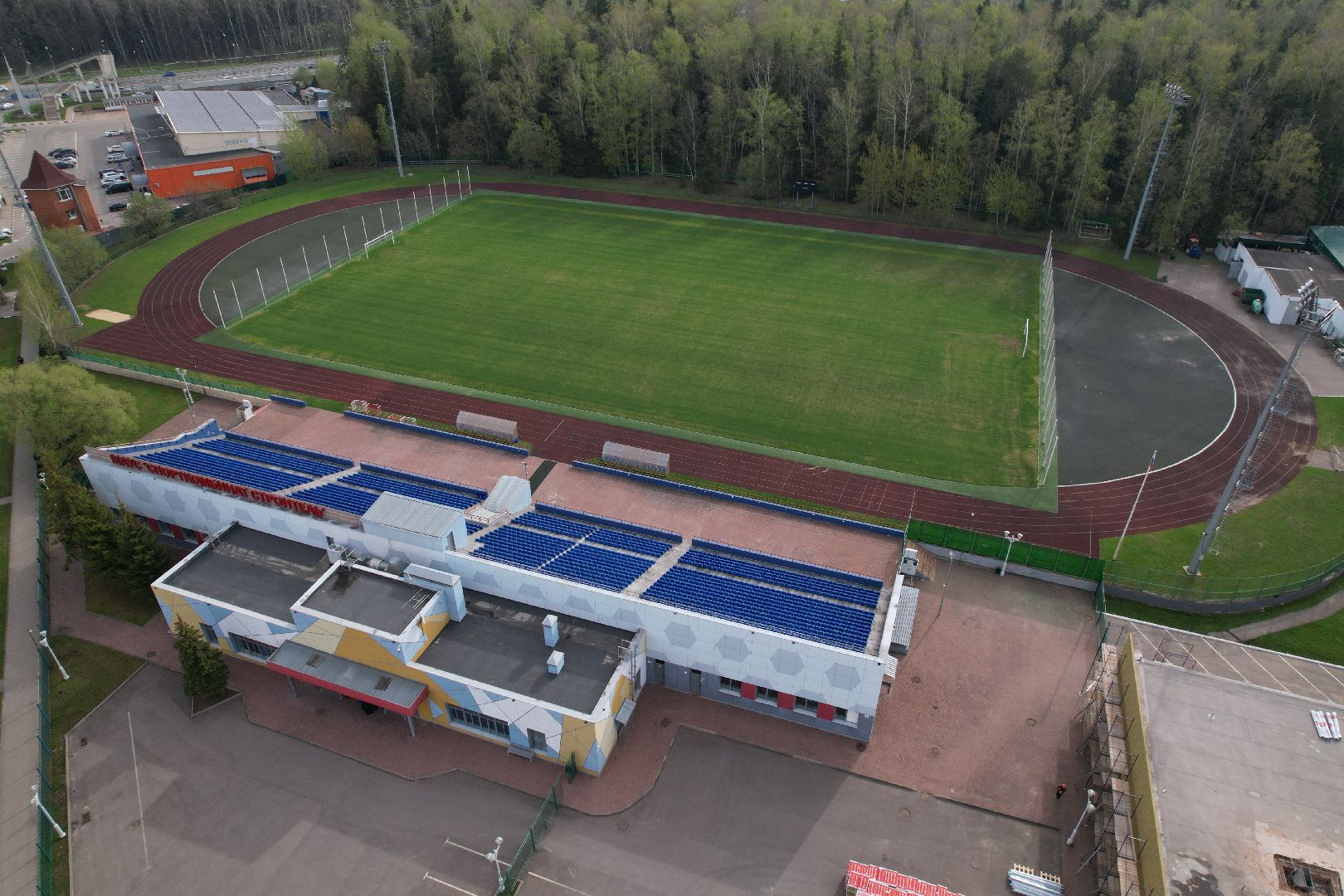 видео с коптера, стадион, спорт,