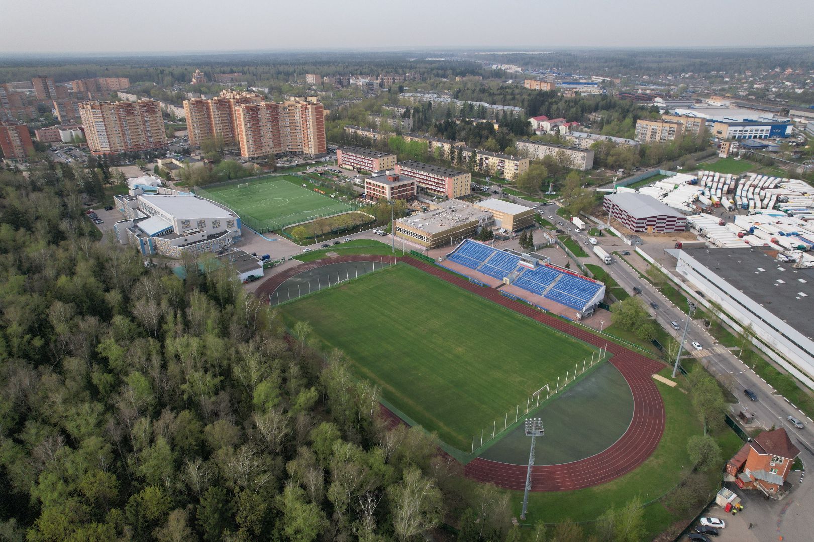 видео с коптера, стадион, спорт,
