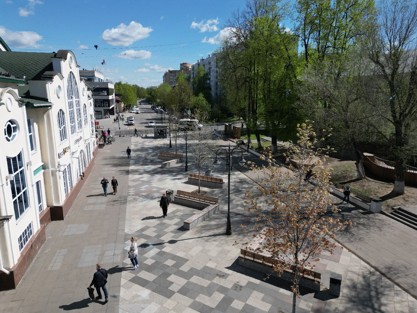 видео с коптера, фонтан, ногинск,