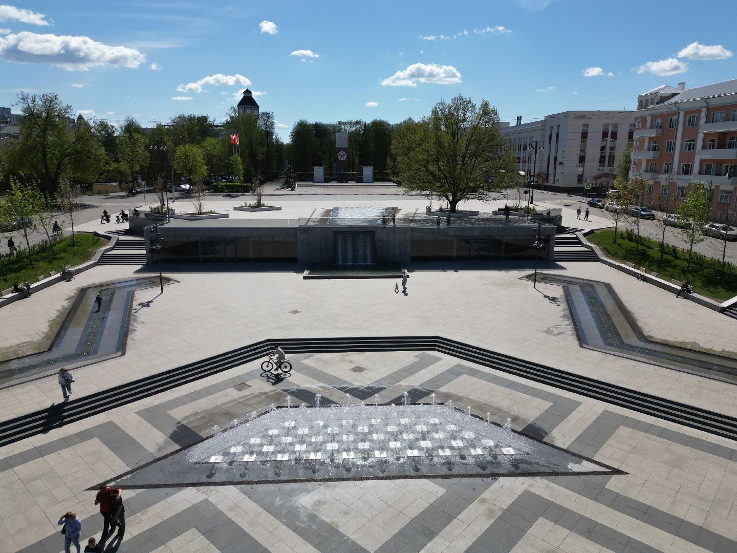 видео с коптера, фонтан, ногинск,