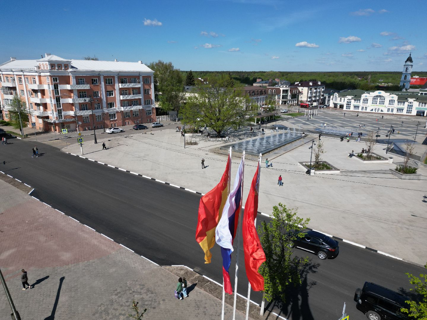 видео с коптера, фонтан, ногинск,