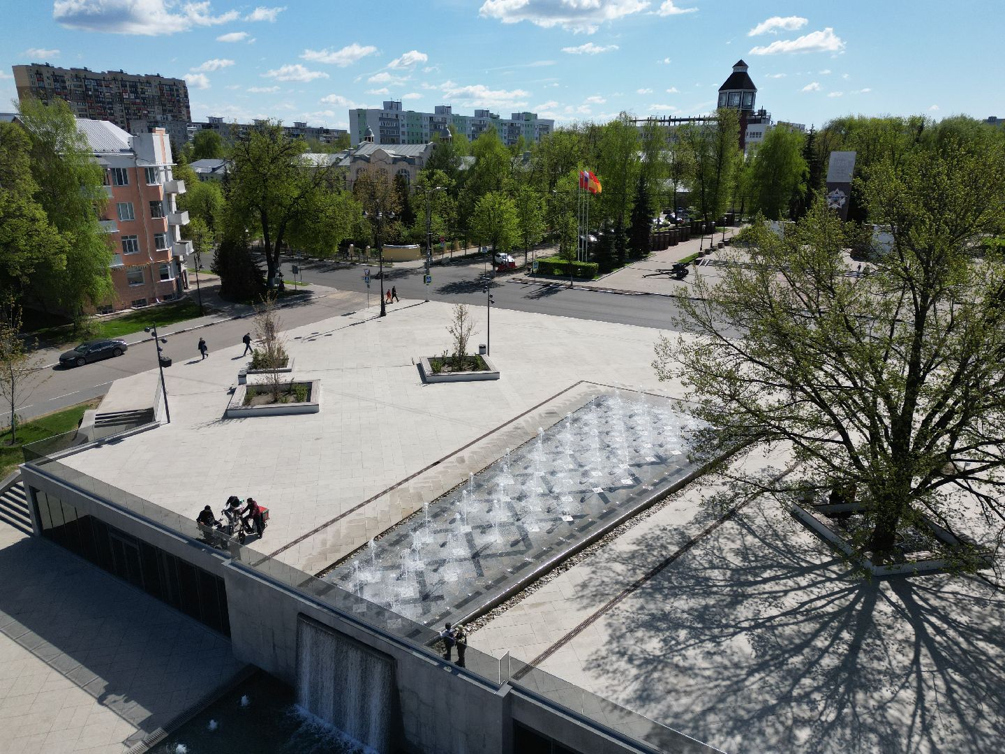 видео с коптера, фонтан, ногинск,