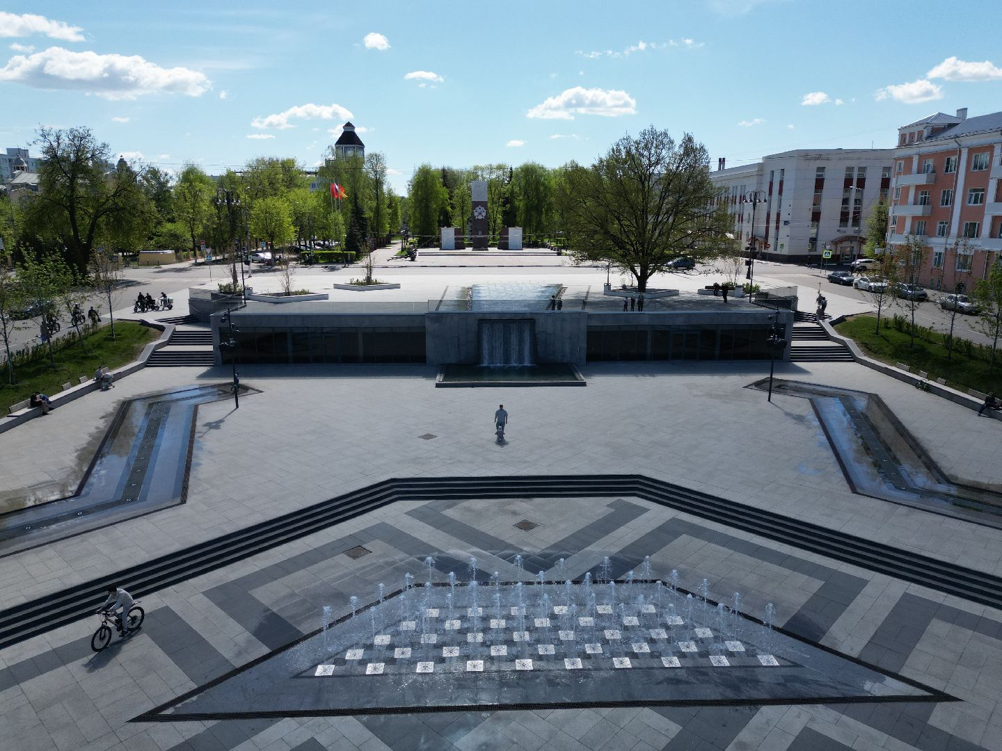 видео с коптера, фонтан, ногинск,