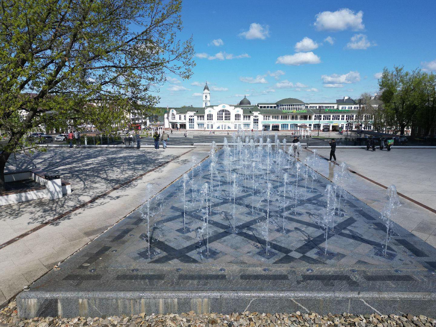 видео с коптера, фонтан, ногинск,