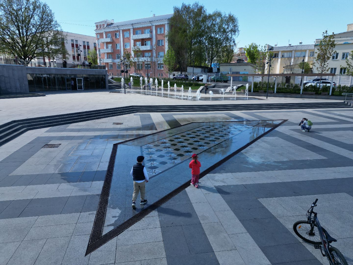 видео с коптера, фонтан, ногинск,