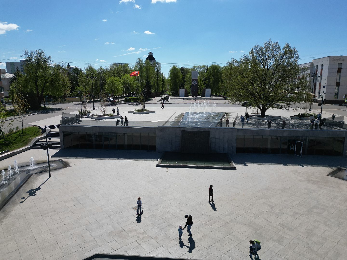 видео с коптера, фонтан, ногинск,