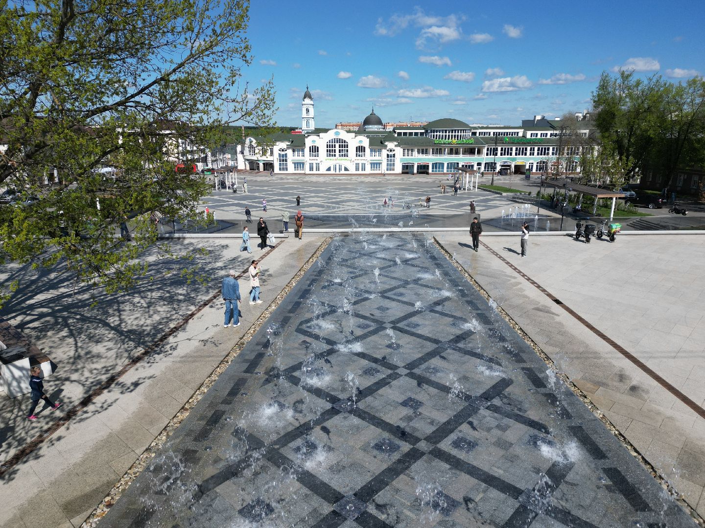 видео с коптера, фонтан, ногинск,