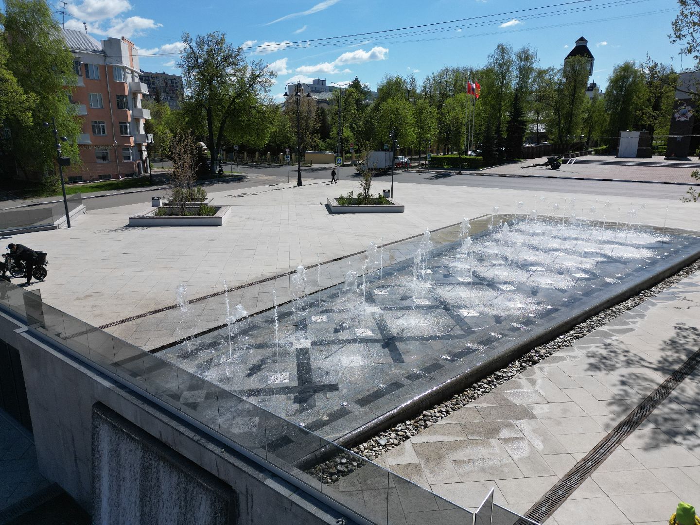 видео с коптера, фонтан, ногинск,