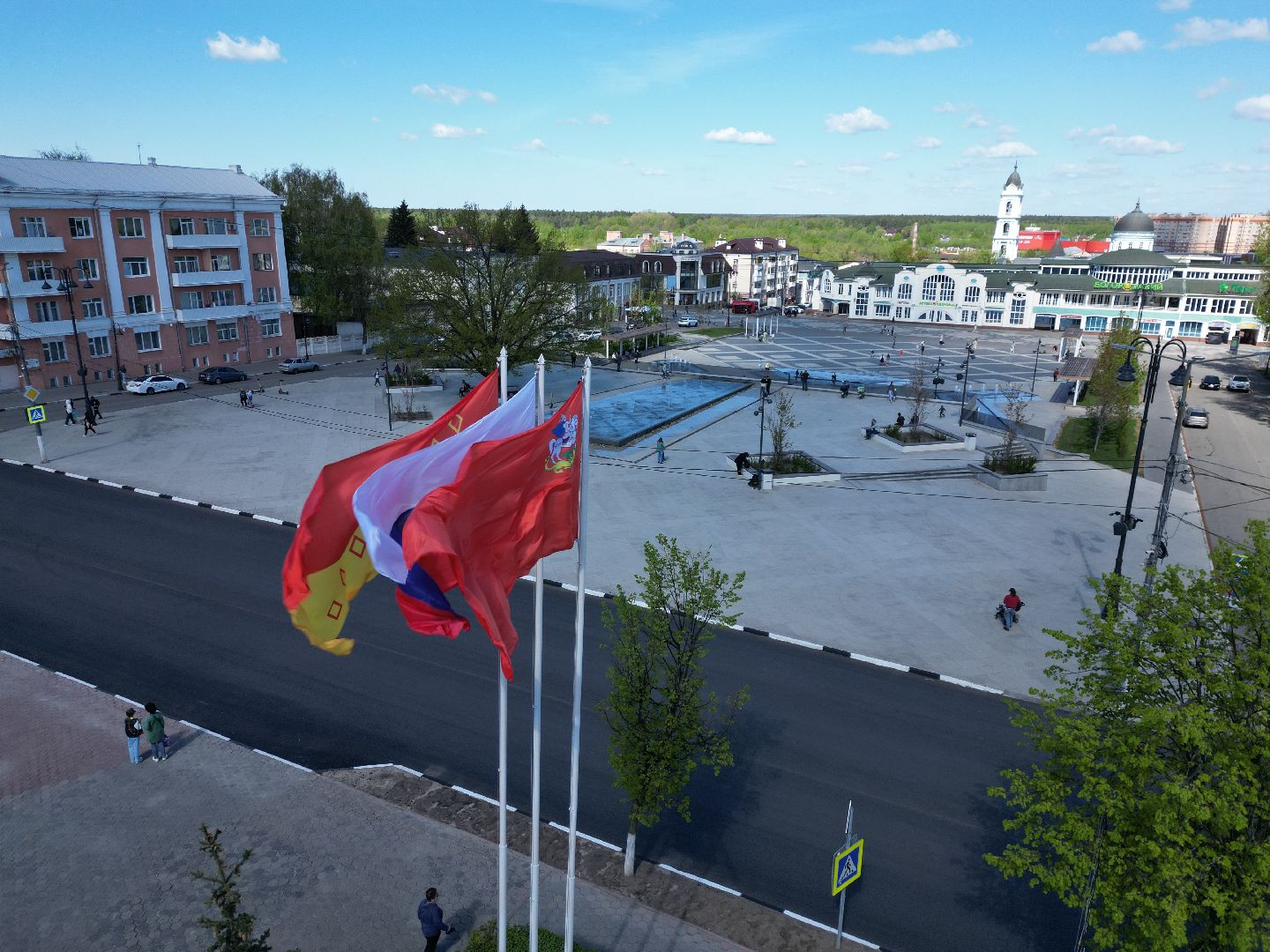 видео с коптера, фонтан, ногинск,