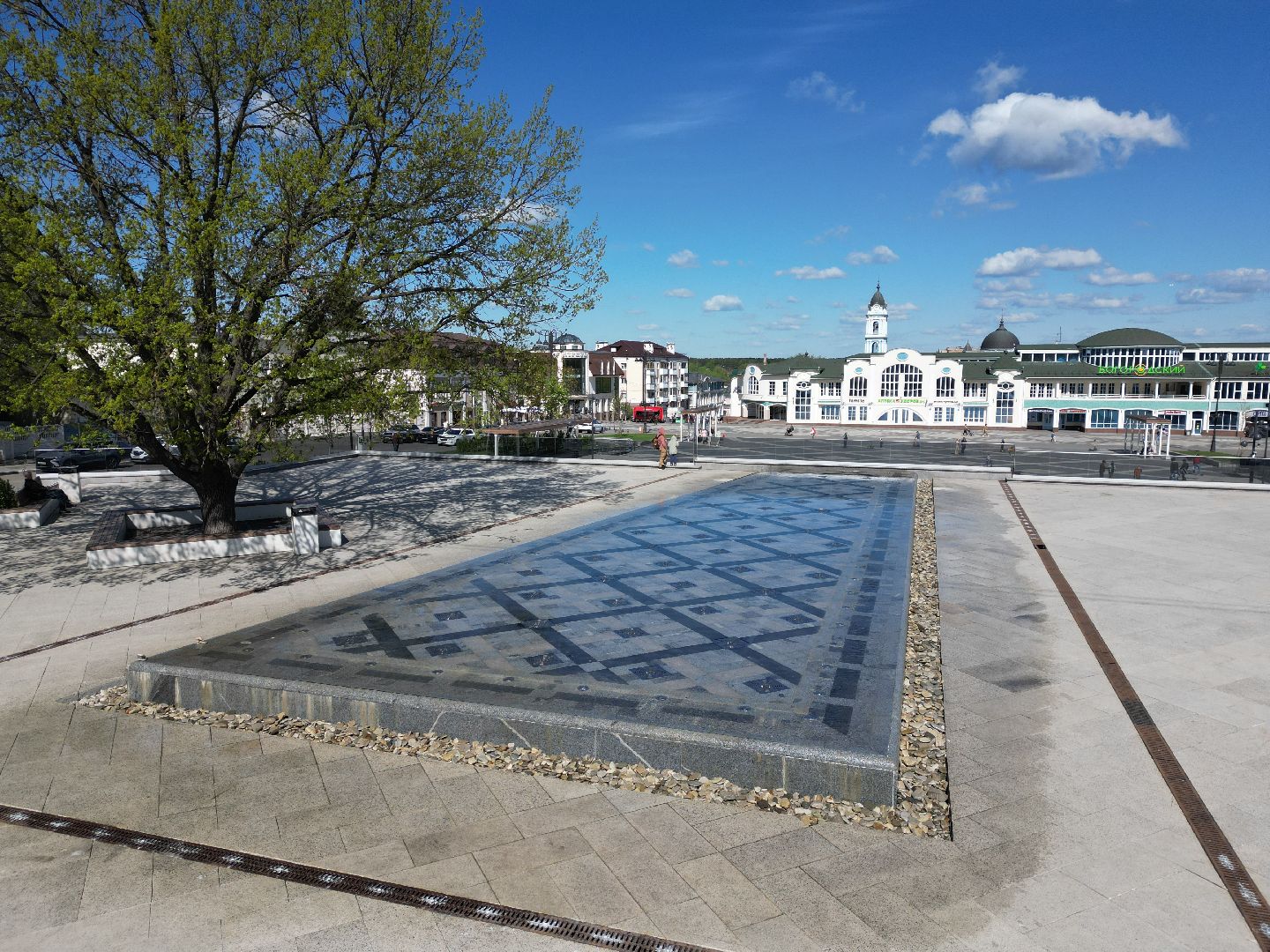 видео с коптера, фонтан, ногинск,