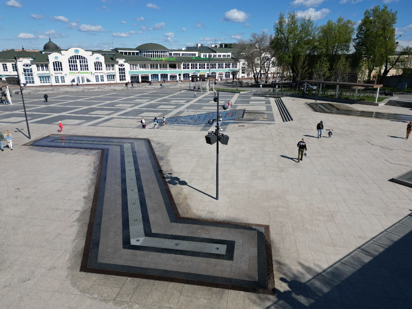 видео с коптера, фонтан, ногинск,