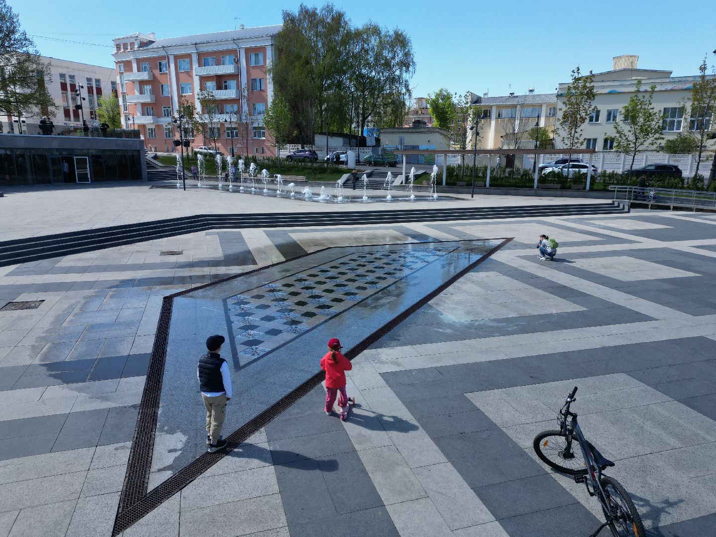 видео с коптера, фонтан, ногинск,